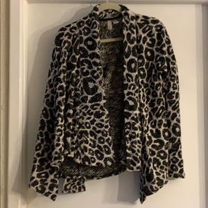 Leopard cardigan waterfall style